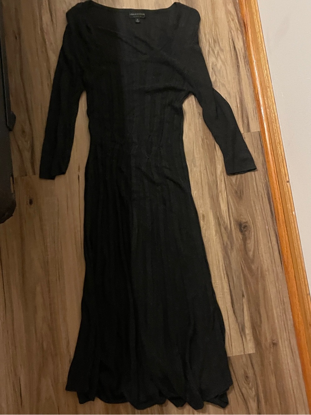 Black Long Sleeve Maxi Dress by connected